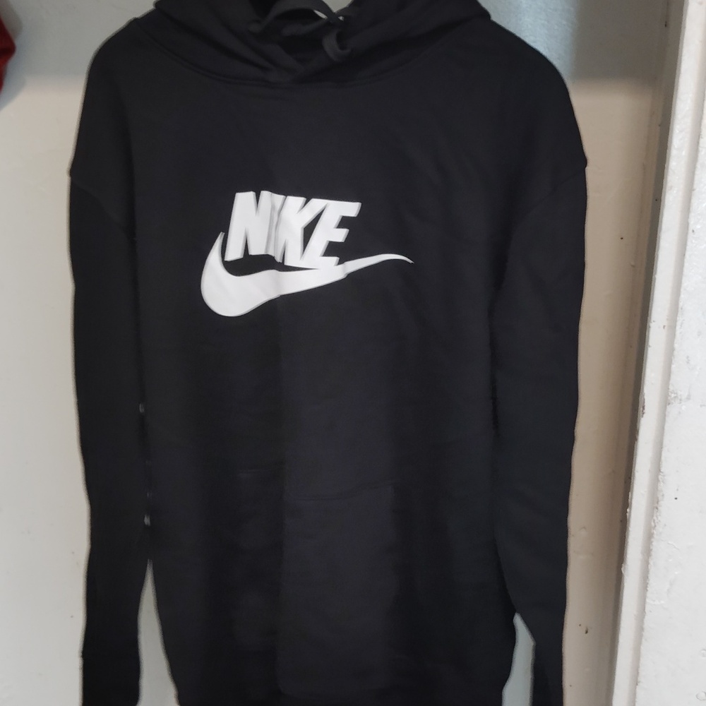 Nike Black and White Logo Hoodie for Men